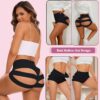Scrunch Booty Shorts for Women V Back High Waisted Yoga Shorts Cut Out Rave Bottoms Butt Lifting Short Mini Hot Pants