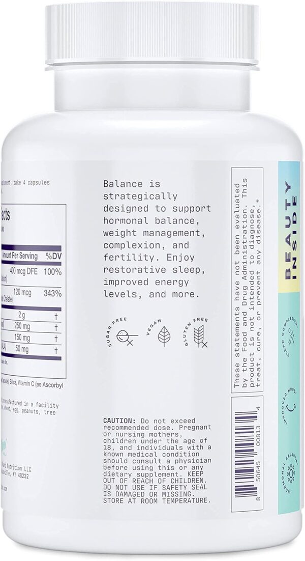 Alani Nu Hormonal Balance, Weight Management Support, Skin Complexion Support, 120 Capsules