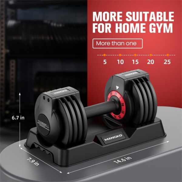 71J7xdpIFIL._AC_SL1500_.jpg Mangko Adjustable Dumbbell Set 25LB Dumbbells Weight 5 in 1 Weight Dumbbell with Anti-Slip Nylon Handle, Suitable for Home Gym Exercise Equipment