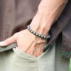 Gemstone Hematite Healing Crystal Bracelet Men's Bracelet for Grounding, Balance, Root Chakra Jewelry For Women Feng Shui Positive Energy