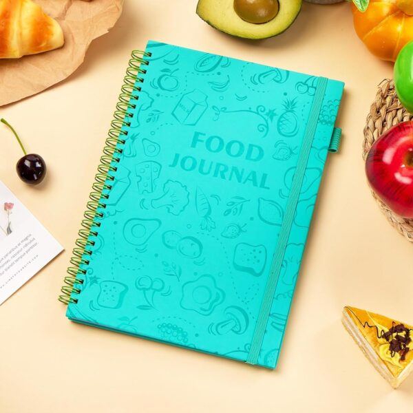 Food Journal, Weight Loss Journal for Women, Large Food Dairy Journal for Tracking Meals, Calories Counter Book, Wellness Meal Planner 7 * 10”-Green