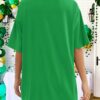 St Patricks Day Shirt Women: Oversized Shamrock Luckly Clover Tshirt Vintage Irish Green St.Patty's Day Tee Tops