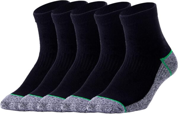 Kodal Copper Infused Quarter Socks Improve Foot Health Odor Control with Moisture Wicking Durable Comfortable Fit (4/5 Pairs)