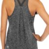 ICTIVE Workout Tops for Women Loose Fit Racerback Mesh Backless Muscle Tank Running Shirts
