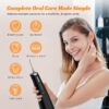Water Dental Flosser Teeth Pick Cordless Oral Irrigator with 300ml 5 Tips 4 Modes USBCharger Portable Travle Irrigation Cleaner IPX7 Electric Irrigador Dental for Teeth Cleaning (Black)