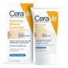 CeraVe Hydrating Mineral Sunscreen SPF 30 with Sheer Tint, Tinted Mineral Sunscreen with Zinc Oxide & Titanium Dioxide, Blends Seamlessly For Healthy Glow, Medium, 1.7 Fluid Ounce