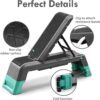 leikefitness Multifunctional Aerobic Deck with Cord Workout Platform Adjustable Dumbbell Bench Weight Bench Professional Fitness Equipment for Home Gym