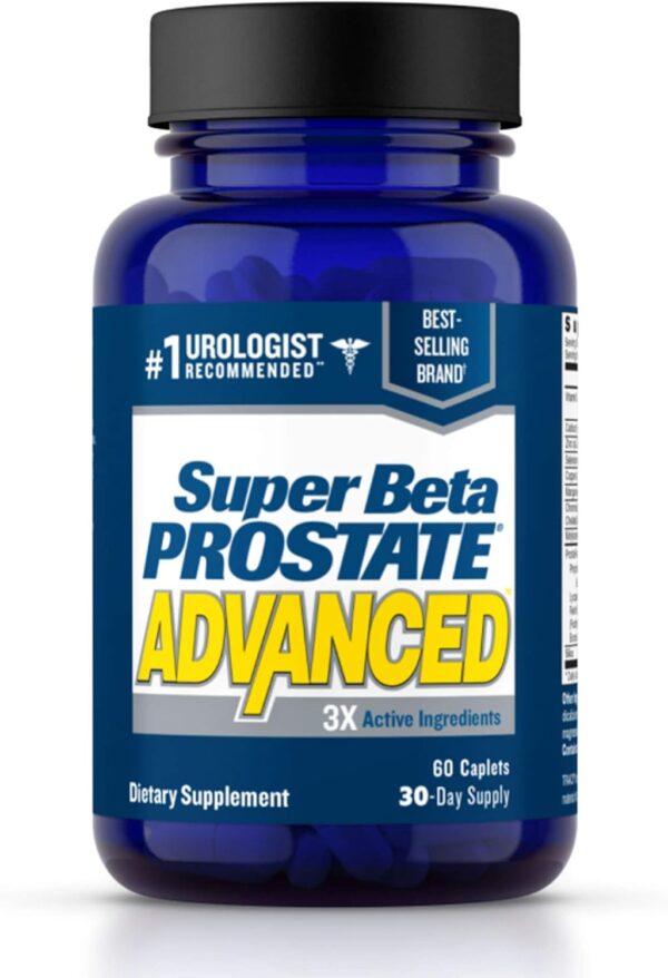 Advanced Prostate Supplement for Men – Reduce Bathroom Trips, Promote Sleep, Support Urinary Health & Bladder Emptying. Beta Sitosterol not Saw Palmetto. (60 Caplets, 1-Bottle)