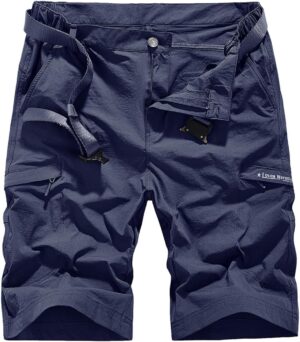 Quick Dry Hiking Shorts Men's Cargo Casual Outdoor 4-Way Stretchy Lightweight Summer Short with Multi Pockets 30-46 (No Belt)