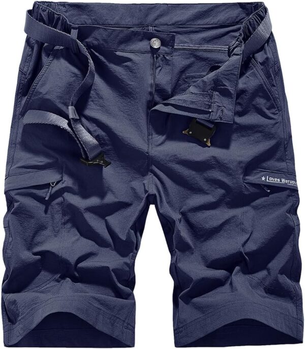 Quick Dry Hiking Shorts Men's Cargo Casual Outdoor 4-Way Stretchy Lightweight Summer Short with Multi Pockets 30-46 (No Belt)