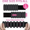Pilates Wrist ＆ Ankle Weights for Women 1 Pair (1lb/2lb/4lb) Adjustable Wrist Weights to Increase Training Intensity, Yoga Pilates, Dance Ballet, Walking, Running