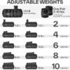 Sportneer Adjustable Ankle Weights 1 Pair 2 4 6 8 10 Lbs Leg Weight Straps for Women Men, Weighted Ankle Weights Set for Gym,Fitness, Workout,Walking, Jogging,1-5 lbs Each Ankle, 1 Pair 2-10 lbs