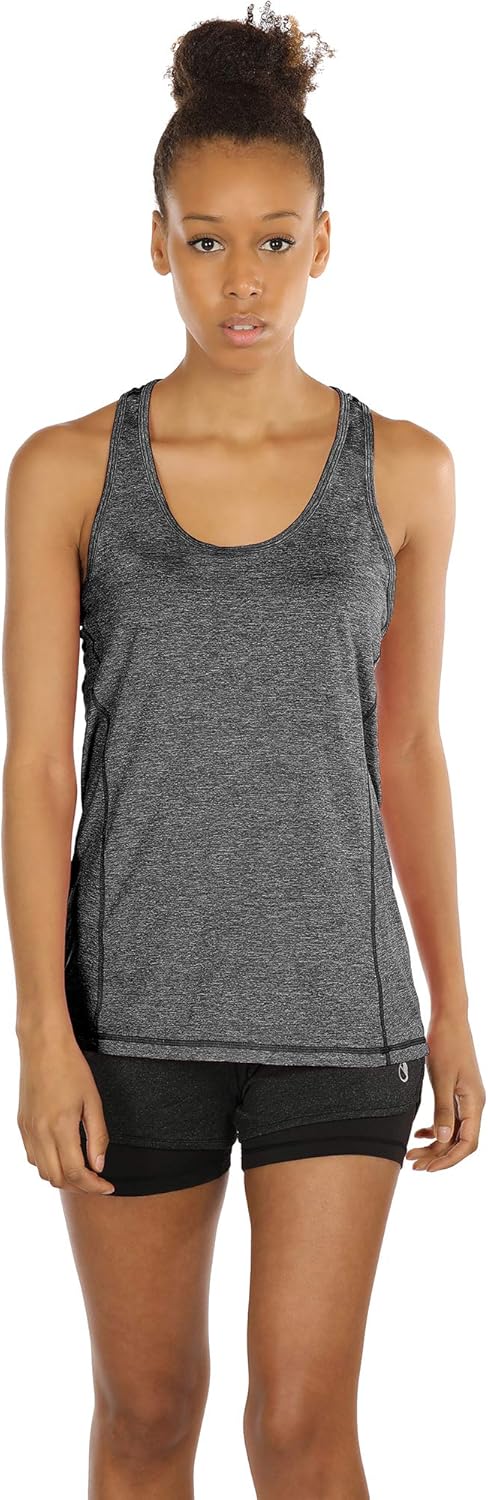 icyzone Women's Racerback Workout Athletic Running Tank Tops (Pack of 3)