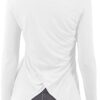 Bestisun Long Sleeve Yoga Workout Tops Lightweight Thumbhole Shirts Athletic Wear for Women