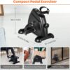 Mini Exercise Bike, AGM Under Desk Bike Pedal Exerciser Foot Cycle Arm & Leg Pedal Exerciser with LCD Screen Displays