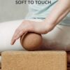 Trideer Cork Yoga Blocks, 2 Pack Natural Cork Blocks, High Density with Non Slip Surface, Eco-Friendly Accessories and Ideal for Yoga, Pilates, Stretching