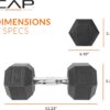 71Jwr6dayL._AC_SL1500_.jpg CAP Barbell Coated Hex Dumbbell Weight | Multiple Options