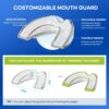 Mouth Guard for Grinding Teeth at Night: Moldable Dental Guard for Sleeping - Nighttime Protection for Teeth 4 Pack