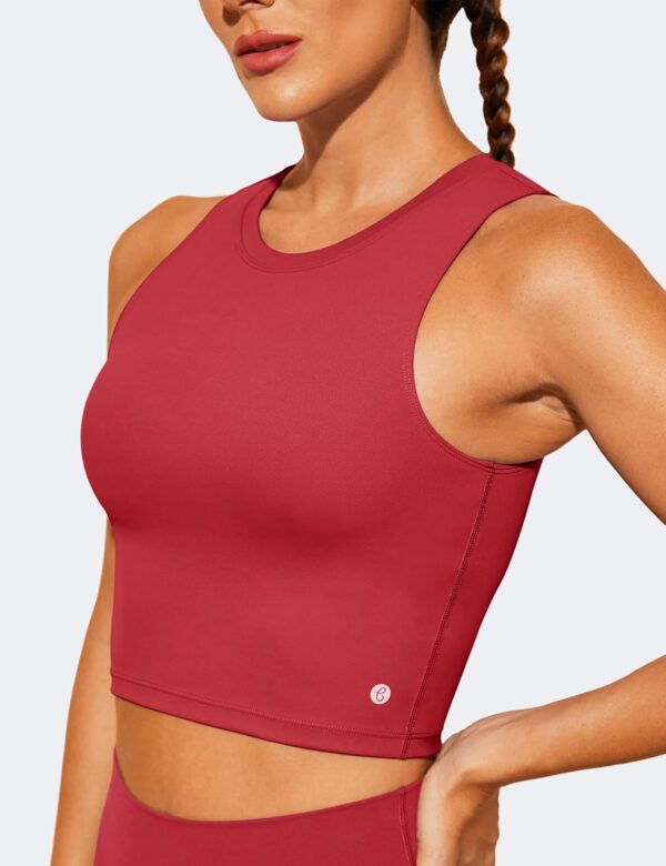 Natural Feelings Nudi Sports Bras for Women Removable Padded Yoga Tank Tops Sleeveless Fitness Workout Crop Tops