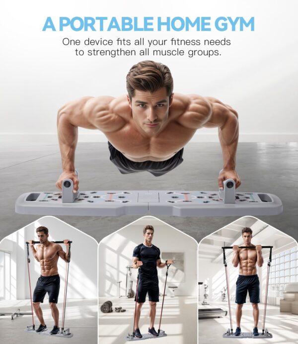 Push Up Board, Workout Equipment Home Gym,Exercise Equipment,Pushup Stands Strength Training,Portable Multi Function Foldable 20 in 1 Pull Up Bar Fitness