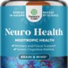 Advanced Nootropic Brain Supplement for Memory and Focus Enhancement - Synergetic Mental Energy and Focus Supplements for Cognitive Enhancement - Vitamins for Mind Memory & Brain Health - 45 Servings