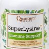 Quantum Health Super Lysine+ / Advanced Formula Lysine+ Immune Support with Vitamin C, Echinacea, Licorice, Propolis, Odorless Garlic (180 Tablets), Packaging may vary
