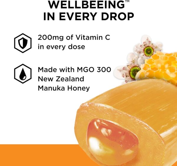 Manuka Doctor Cough Drops, Manuka Middles, 4.7 oz Throat Lozenges Infused with Raw Manuka Honey, Vitamin C & Ginger for Immune Support, Helps Soothe Sore Throat