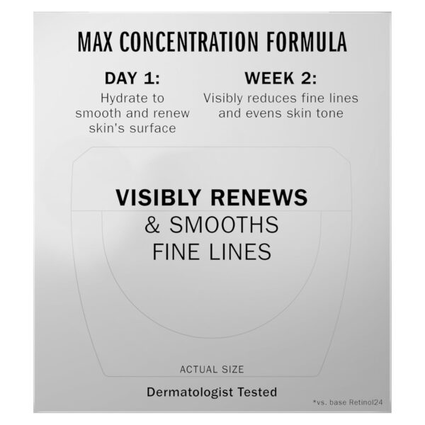 Olay Retinol Face Moisturizer, 24 MAX Anti-Aging Night Cream for Women, Fragrance-Free, Non Greasy - Anti-Wrinkle, Smooth Fine Lines, Tightening, Hydrating Skin Care - Peptides, Glycerin, 1.7 Oz