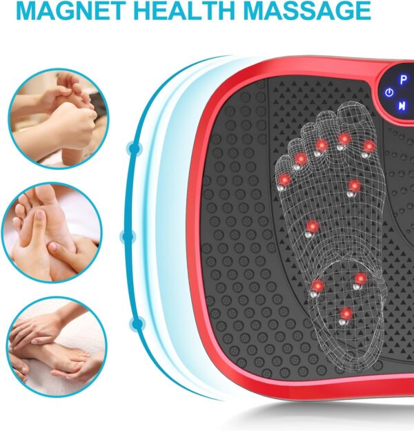 AXV Vibration Plate Fitness Platform Exercise Machine Vibrating Lymphatic Drainage Shaking Full Body Shaker Workout Vibrate Stand Shake Board Sport Gym for Weight Loss Fat Burner for Women Men