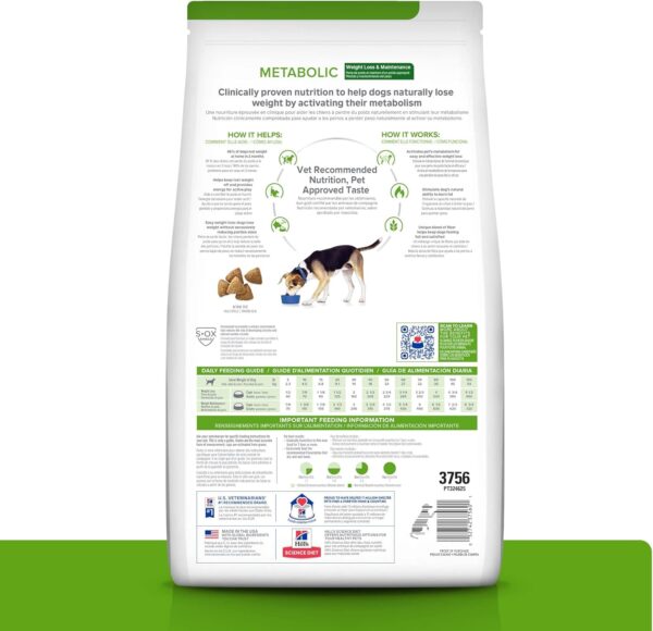 Hill's Prescription Diet Metabolic Weight Management Lamb Meal & Rice Formula Dry Dog Food, Veterinary Diet, 6 lb. Bag
