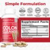 Health Plus Colon Cleanse Digestive Support | All Natural Daily Fiber for Toxin Elimination To Reduce Bloating | Supports Heart Health | 200 Capsules, 33 Servings