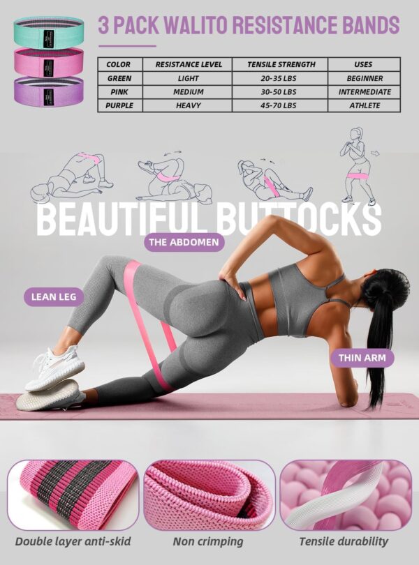 1/3 Yoga Mat Thick, Yoga Set for Beginners Include High Density Yoga Mat with Multi-loops Yoga Strap, Yoga Blocks, Booty Resistance Band Set, Door Anchor, Carring Bag & Strap