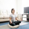 Meditation Floor Pillow, Large Floor Seat Cushion,23.6inch Round Floor Pillows Seating for Adults,Solid Thick Meditation Cushion with Handle for Yoga Balcony Living Room Tatami Outdoor