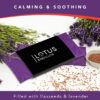 Lotus Weighted Lavender Eye Pillow|Sleeping & Meditation Mask|Yoga Eye Pillow |Lavender Aromatherapy Eye Pillow | Hot or Cold Pack| Head Ache Relief | Sleep mask Relaxing Gift Men, Women & Employees