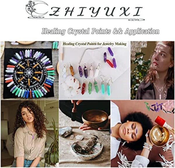 ZHIYUXI 20 Pcs Amethyst Crystal Healing Crystals and Stones Amethyst Gemstone Tumbled Polished Energy Reiki Healing Stones Crystal Wand Meditation Decor Gifts
