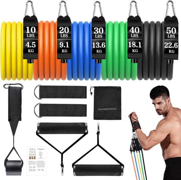 Exercise Bands Resistance Bands Set Strength Training Fitness Bands Workout Bands Resistance Elastic Bands for Exercise