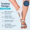 Tucketts Toeless Pilates Socks with Grips for Women, Non-Slip Barre Yoga Socks with Grips for Barefoot Workouts, Sizes 5-13
