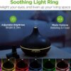 InnoGear Aromatherapy Diffuser & 10 Essential Oils Set, 400ml Diffuser Ultrasonic Diffuser Cool Mist Humidifier with 4 Timers 7 Colors Light Waterless Auto Off for Large Room Office, Dark Wood Grain