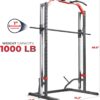 Sunny Health & Fitness Premium Smith Machine & Squat Cage Rack, Pull-Up Bar, Spotter Blocks for Weightlifting & Bench Press for Home Gym Strength Training