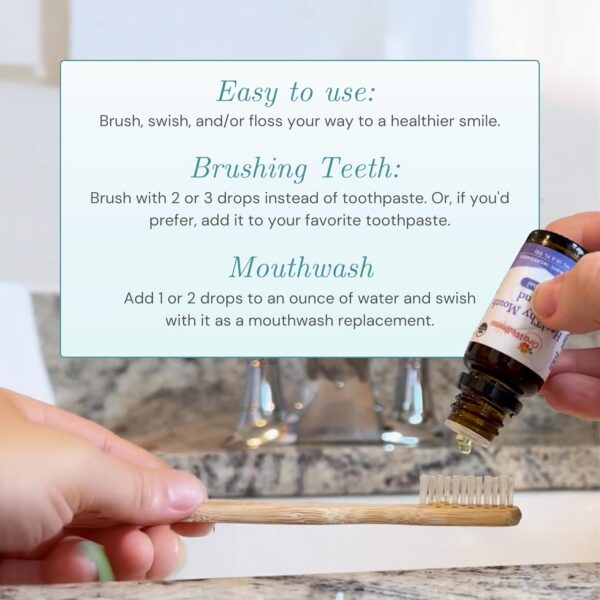 OraWellness Healthy Mouth Blend Organic Toothpaste & Mouthwash Alternative Tooth Oil, Natural Mouth Rinse for Healthy Teeth & Gums for Women, Men and Kids, Pack of 3