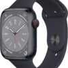 Apple Watch Series 8 [GPS + Cellular, 45mm] - Midnight Aluminum Case with Midnight Sport Band, M/L (Renewed)