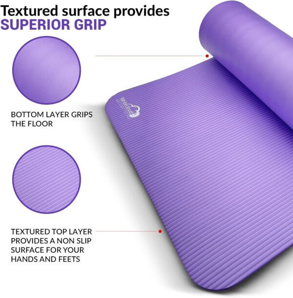 WHITECLOUDZ Yoga kit, 7-Piece Yoga Mat Set for Home Workouts, Thick Yoga Mat, Yoga Blocks, Strap, Yoga Towels & Carrying Bag, Exercise Mat with Yoga Equipment for Women & Men, Enhance Yoga Practice