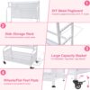 56'' Taller Home Gym Storage Organizer, Yoga Mat Storage Rack with Hanging Board, Exercise Workout Equipment Storage Stand for Home Gym, Dumbbell Holder Kettlebell Rack with Wheels and Hooks