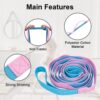 Yoga Strap for Stretching Inelastic Soft Polyester Cotton Stretch Out Band for Exercise, Yoga, Pilates and Dance for Men and Women