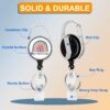 Plifal Badge Holder with Retractable Reel, Boho Rainbow Mental Health Matters ID Name Tag Work Badge Clip Heavy Duty Vertical Card Protector Cover Case for Work Office Nurse Medical Women