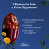 1MD Nutrition VisionMD Eye Vitamin CARMIS - Eye Supplement for Adults - with OptiLut Lutein & Zeaxanthin - Supports Vision Health Care, Everyday Eye Strain, & Occasional Dry Eye - 30 Softgels