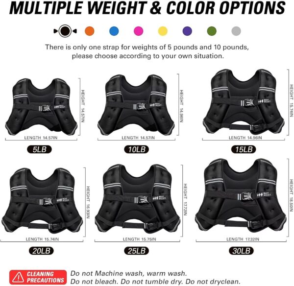 Weighted Vest for Women Men BeatBoost 5 10 15 20 25 30 lb Weight Vest with Ironsand for Walking Strength Training Running Workout