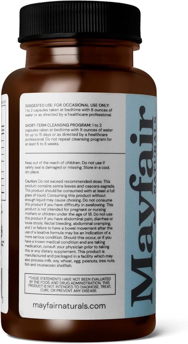 30 Day Supply,15 Day Cleanse Colon Detox, 60 Capsules (30 Servings), Natural Laxative for Constipation and Digestive Health Supplement, Dietary Supplement