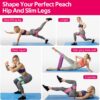 WALITO Resistance Bands for Legs and Butt, Fabric Exercise Loop Bands Yoga, Pilates, Rehab, Fitness and Home Workout, Strength Bands for Booty