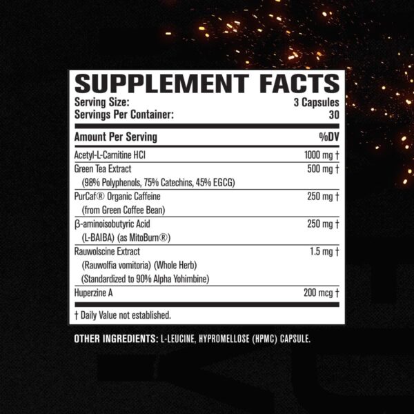 Jacked Factory Burn-XT Max - High-Performance Thermogenic Fat Burner & Appetite Suppressant for Weight Loss w/PurCaf Organic Caffeine, MitoBurn, Green Tea, Acetyl L Carnitine & More - 90 Capsules